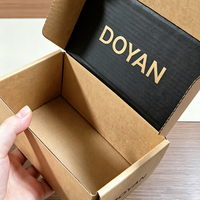 Boîte d'expédition pliable en kraft naturel avec logo personnalisé pour pièces automobiles, plaquettes de frein, fournitures industrielles