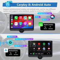 LODARK N5 11.5" Lecteur multimédia de voiture simple DIN Android Auto Apple CarPlay Radio FM Écran IPS 2.5D Autoradio 2 DIN GPS pour tableau de bord intérieur