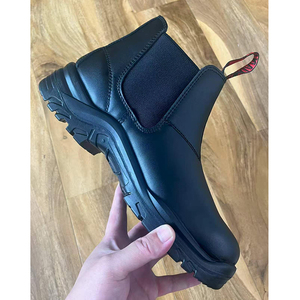 DSF53 <b>Black</b> Leather Safety <b>Boots</b> Chelse Steel Toe And Slip Resistant Sole Heavy Duty <b>Work</b> Protection Normal stock no brand marks - Product Image 5