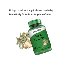 Capsules de racine de maca naturelle pure de haute qualité, formule OEM, compléments alimentaires à base de plantes, puissance accrue pour les hommes, capsules de maca pour adultes