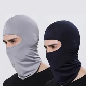 Maschera da sci in bianco nera personalizzata all'ingrosso con cappello integrale passamontagna mimetico con passamontagna mimetico 1 foro Logo