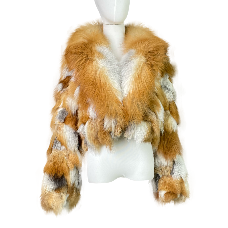 Shop Online Red Fox Jacket Faux Fur Luxury Look | Alibaba.com
