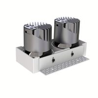 Spot encastré au plafond en aluminium série DA IP44, 10W COB LED dimmable, CRI97, 3500K blanc chaud, garantie 3 ans, UGR pour hôtel