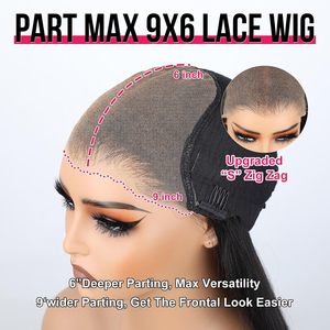 Perruque Bob 9x6 sans colle, lisse, pour femmes, 10 pouces |   Wear&Go Casquette Dôme 3D Respirante Densité 180% Cheveux Pré-Pluckés Pré-Coupés - Product Image 4