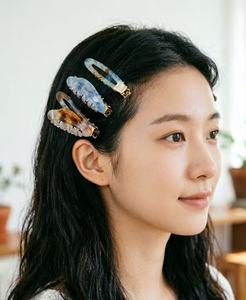 Pince à cheveux triangulaire en acétate OEM Advanced Sense pour femme, pince requin pour chignon, accessoire de coiffure - Product Image 6