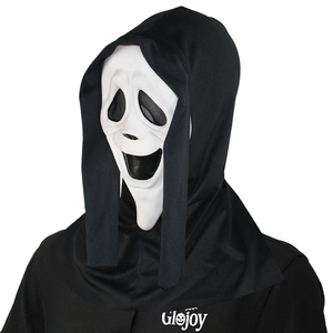 Masque effrayant en caoutchouc souple <span class=keywords><strong>Smiley</strong></span> Ghost, accessoire de déguisement d'Halloween, pour fête costumée, farces et attrapes, personnalisable - Product Image 6