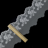 Ruban en dentelle de Tulle brodée florale 3d, dentelle à oeillet, tissu pour artisanat, couture et décoration de robe de mariée, Applique