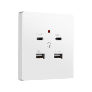 86 Type Surface Mounted Charging Socket Type C <b>USB</b> Fast Charging Multi Port <b>Wall</b> <b>Plug</b> Universal Plastic Pure Copper - Product Image 2