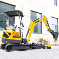 Excavator Mini Crawler TOROS 1.8 Ton Terlaris Bersertifikasi CE EPA, Alat Penggali Kecil untuk Pekerjaan Pengolahan Tanah di Kebun dan Pertanian