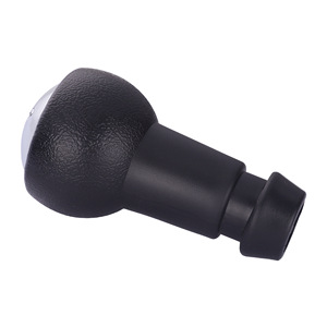 Pomo de palanca de cambios de coche, cuero negro, 9,87 cm, ergonómico, para Peugeot 307 Citroen - Product Image 2