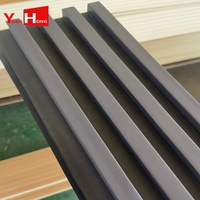 Panneau de revêtement intérieur en plastique composite en bois Décoration de lambris Revêtement cannelé 3D Panneau mural en PVC WPC