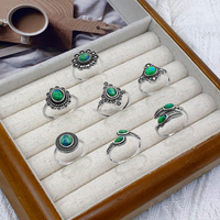 Bague en argent S925 oxydé avec turquoise et pierres précieuses, nouveautés, bijoux de mode pour femmes et hommes, cadeau de mariage