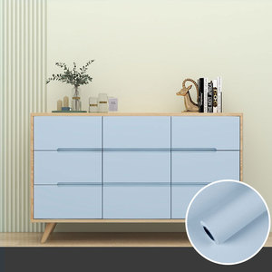 Papier peint auto-adhésif blanc en PVC <span class=keywords><strong>de</strong></span> couleur unie pour la rénovation <span class=keywords><strong>de</strong></span> meubles <span class=keywords><strong>de</strong></span> chambre à coucher autocollant mural en vinyle imperméable pour garde-robe - Product Image 5
