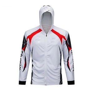 เสื้อโพลีเอสเตอร์สั่งทำพิเศษ ป้องกันแสงแดด UPF 50 เสื้อผ้าตกปลา เสื้อแขนยาวมีฮู้ด - Product Image 3