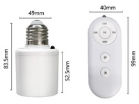 Portalámparas con Temporizador y Control Remoto, Base de Luz con Temporizador Infrarrojo Inalámbrico y Control Remoto de Encendido/Apagado
