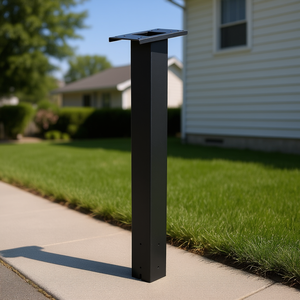 Palo per Cassetta Postale in Acciaio Rinforzato 43 x 4 x 4 Pollici, Montaggio a Terra, per Uso Residenziale, Verniciato a Polvere - Product Image 2