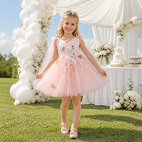 Robes de Princesse pour Bébés Filles 2026 : Nouveauté Boutique, Robe Fleurie en Coton et Tulle avec Cristaux pour Tout-Petits