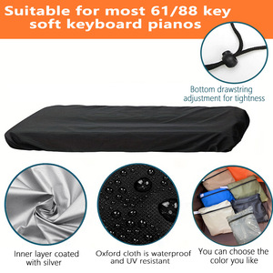 Premium 88 touches <span class=keywords><strong>clavier</strong></span> de Piano électronique numérique cache-poussière épais couverture complète accessoire de Surface souple Instrument de musique - Product Image 3