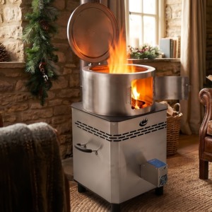Caminetto compatto <span class=keywords><strong>a</strong></span> <span class=keywords><strong>legna</strong></span> autoportante in acciaio inox 304 senza fumo per riscaldamento di piccoli appartamenti - Product Image 4