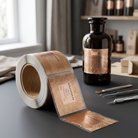 Autocollant adhésif personnalisé en aluminium gaufré, écologique, imperméable, avec logo, pour parfums et cosmétiques, estampage à chaud