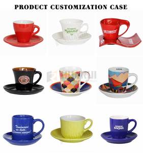 Juego de Tazas y Platillos de Cerámica para Capuchino con Logotipo Personalizado, OEM ODM, Venta al por Mayor, Tazas de Café para Cafetería, Pedidos al por Mayor, Proveedor Directo de Fábrica, Hotel, Cafetería - Product Image 3