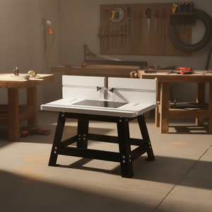 Table de fraisage de table 24 po x 15,7 po avec plateau en MDF, guide et port d'aspiration pour le travail du bois - Product Image 2