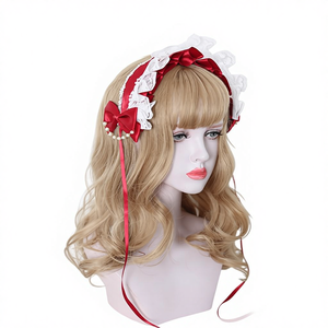 DREAM FASHION <span class=keywords><strong>Lo</strong></span> Niang - Diadema de Satén con Lazo de Encaje Blanco, Estilo Lolita, para Mujer, Accesorios para el Cabello, para Fiestas - Product Image 1