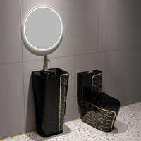 Offre Spéciale Siphon Ensemble de Toilette Lavabo Main Lavabo En Céramique Sanitaire salle de Bains Cuvette En Porcelaine Avec évier