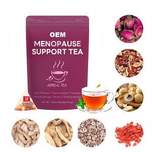 Té Herbal Mixto para el Apoyo a la Menopausia OEM, con Bayas de Goji, Rosa, Peonía, Jujube, Angélica, Jengibre y Longan, 10 Bolsitas de 8g, Caja de 80g - Product Image 2