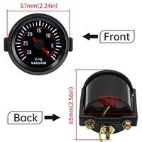 HD 52mm lensa asap Auto Tachometer LED putih 0-8000 RPM Meter mobil Boost Bar Psi vakum suhu air pengukur tekanan minyak