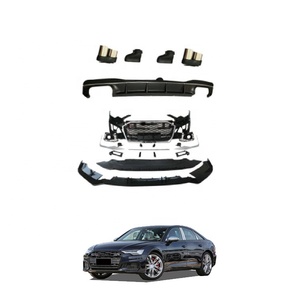 Ventes d'usine A6 <span class=keywords><strong>S6</strong></span> 2019-<span class=keywords><strong>2021</strong></span> Kit de carrosserie de style RS6 amélioré Kits de carrosserie de calandre de lèvre arrière de pare-chocs avant pour <span class=keywords><strong>Audi</strong></span> - Product Image 1