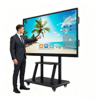 Tableau blanc interactif intelligent OEM ODM 65 75 85 pouces, écran LCD 4K 40 points tactiles pour projets éducatifs