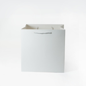 Bolsa de Regalo de Papel Kraft A5 de Lujo con Asa de Listón, Venta al por Mayor, Reciclable, Impresión Personalizada, Bolsa de Regalo Blanca - Product Image 3