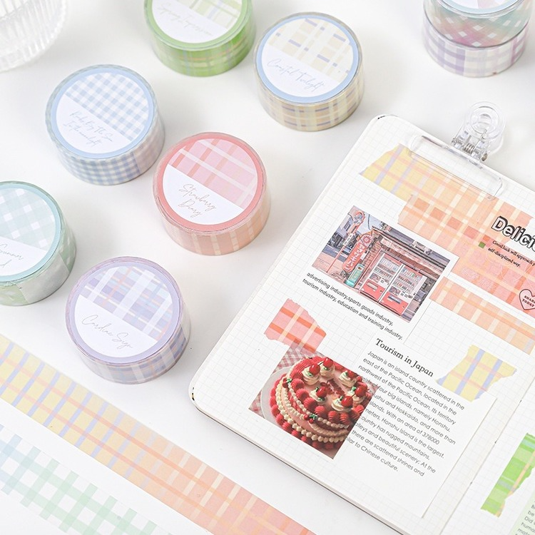 Plaid washi tape gradient Galaxy series creative small fresh hand tent decoration