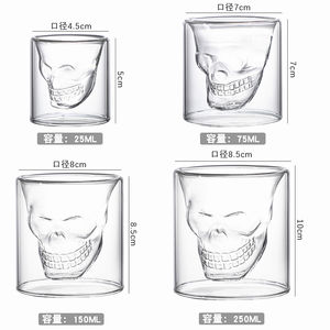 Vaso con forma de <span class=keywords><strong>calavera</strong></span> para Whiskey, <span class=keywords><strong>Tequila</strong></span>, Vodka, degustación de vino, tirador, vertedor de cóctel, Jigger, 25ml - Product Image 5