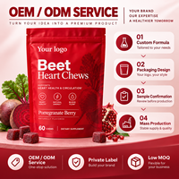Gummies de Betterave à la Grenade et aux Baies, Extrait de Betterave, Soin Cardiaque, Complément Alimentaire, OEM ODM, Étiquettes Privées Personnalisées