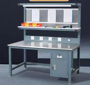 Ligne d'assemblage Esd réglable Table de travail en aluminium acier ordinateur réparation Portable établi avec tiroirs - Product Image 2