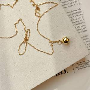 S925 серебряный шар свитер цепь длинный круглый шар серебряное модное ожерелье для женщин - Product Image 5