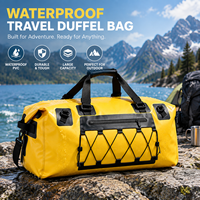 Sac de voyage étanche en PVC, sac de sport portable de 40L, grande capacité, sac étanche à fermeture enroulable, bretelles détachables, camping, voyage, sports nautiques
