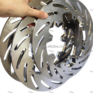 จานเบรกไทเทเนียมสำหรับรถสปริ้นท์คาร์แบบโอเพ่นวีล ขนาด 12 นิ้ว ผลิตจากซุปเปอร์อัลลอย แบบเจาะรู 8x7.00 นิ้ว ผลิตด้วยเครื่อง CNC ยี่ห้อวิลวูด - Product Image 1