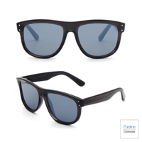 Lunettes de soleil unisexes à monture carrée intégrale en acétate, dégradé bleu – Certifiées CE, lunettes de créateur confortables et ajustables