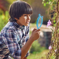 Educational Plastic Magnifying Glass for Kids-Lightweight 3-inch Magnifier for Early Science and Nature Activities