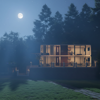Maison de nuit moderne de luxe à 2 étages en acier pour villa mobile en extérieur