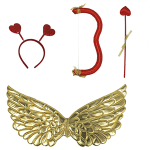 Disfraz de Ángel para Mujer y Niña, Accesorios de Disfraz de Cupido para Halloween, Carnaval, San Valentín, con Lazo, Flecha, Corazón, Plumas y Alas - Product Image 4