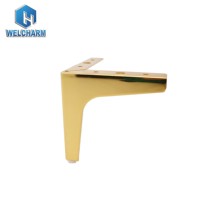 Pieds de meubles triangulaires modernes en métal doré et noir pour table basse et canapé, pour mobilier d'hôtel