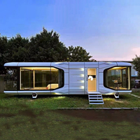 Capsule portable extérieure préfabriquée, petite maison, villa, maisons avec 3 chambres pour le paysage