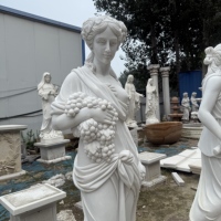 Statue en marbre sculpté à la main grandeur nature de la déesse grecque des quatre saisons pour l'église, l'intérieur ou le jardin Design traditionnel