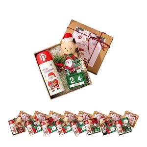 Pequeño Set Navideño con Logotipo Personalizado, Adornos de Muñecas Lindas para Niños, Caja de Regalo con Botella - Product Image 2
