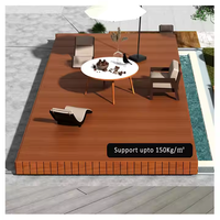 Wood Look Decking Automatic Slide Moderne elektrische Schwimmbad abdeckung mit fern gesteuerten Stütz möbeln für Unterhaltung