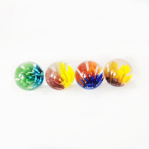 25มิลลิเมตรที่มีสีสันภายในดอกไม้ <span class=keywords><strong>Murano</strong></span> แก้วบอล - Product Image 3